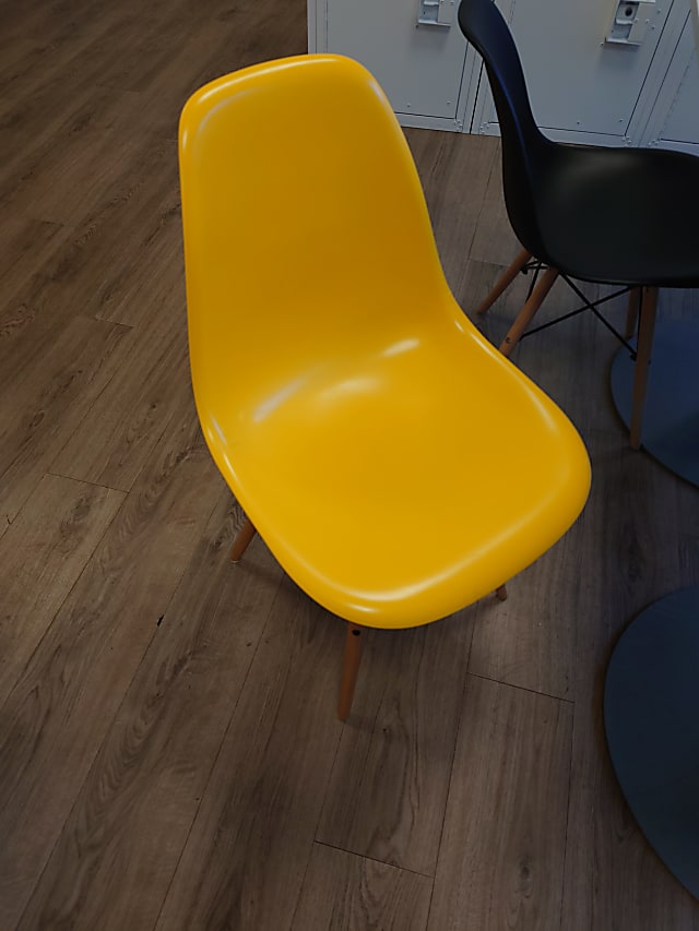 Plastic chair yellow