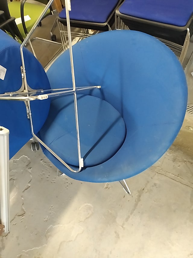 Blue bucket chair