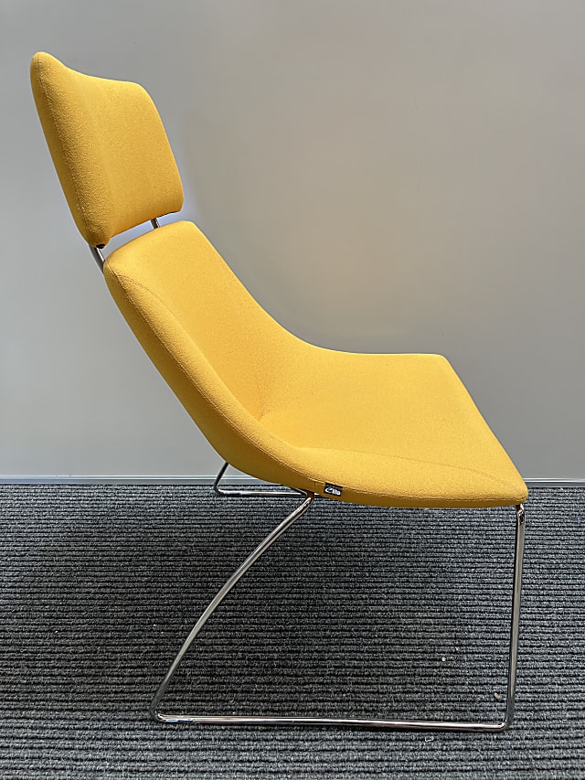 Gresham Adore low lounge Yellow fabric chair 