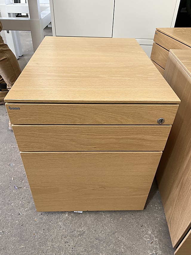 Bene designer wooden storage filing cabinet pedestal - as new condition