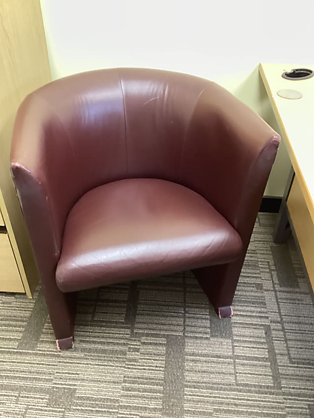 Leather pvc style tub chair