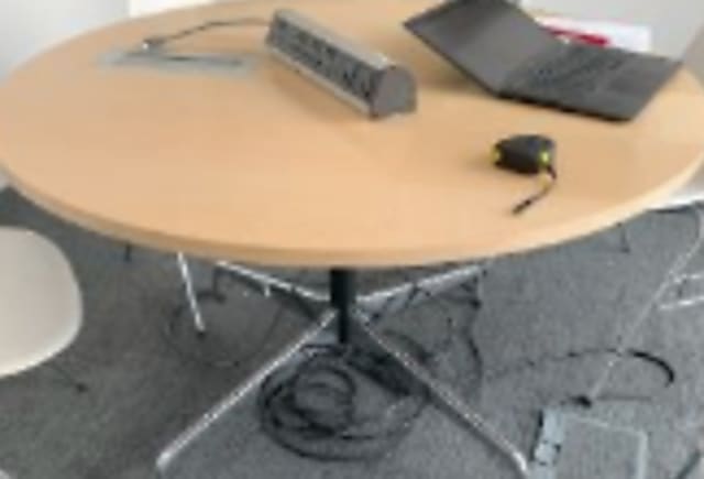 Vitra Eames round table with cross base