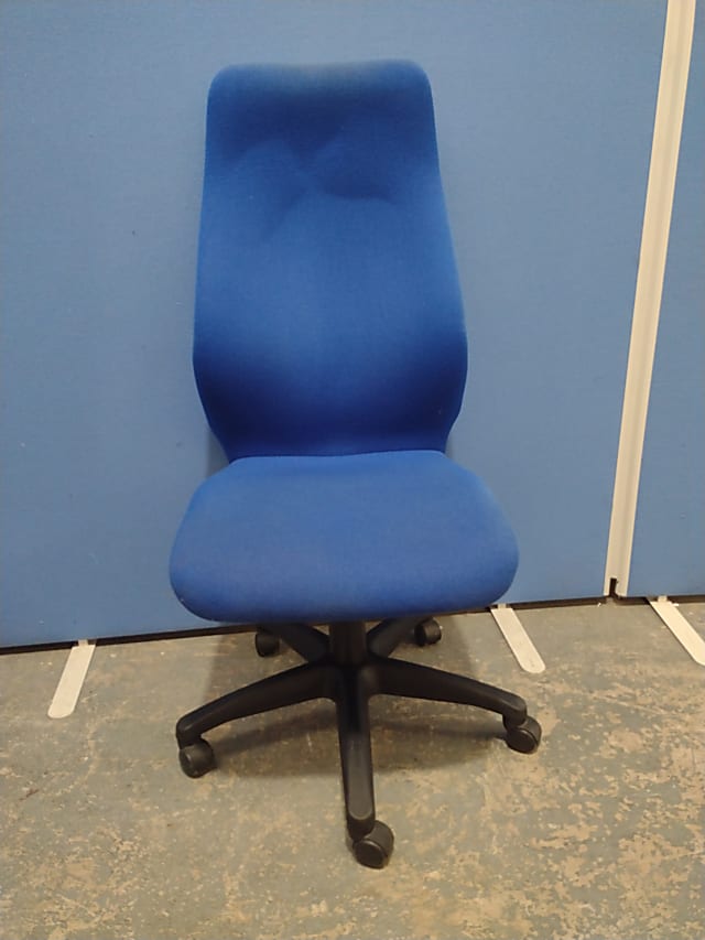 Blue operator office chair 