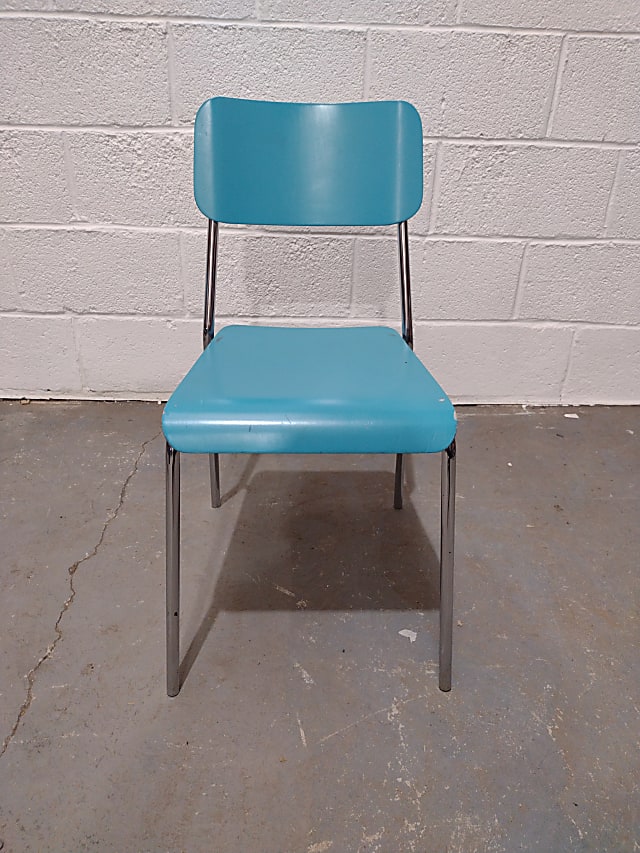 Turquoise visitors chair 