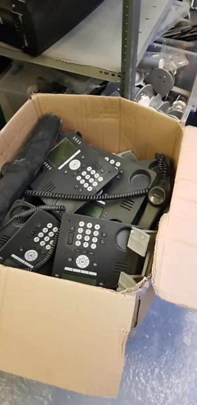 Box of phones