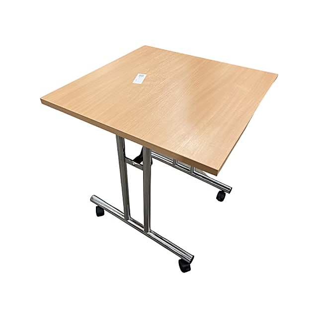 Square folding desk table on wheels