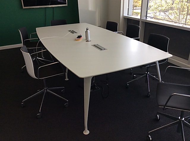 Meeting table with power fittings