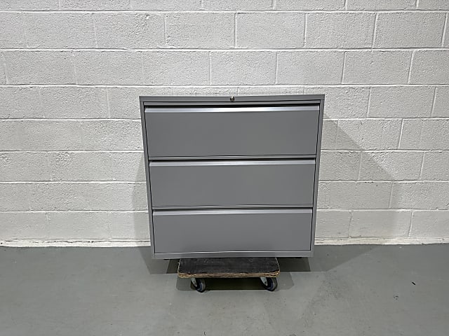 Three drawer metal lateral filing Cabinet