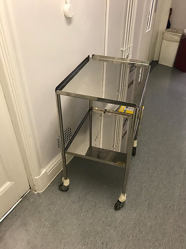 Surgical metal trolley