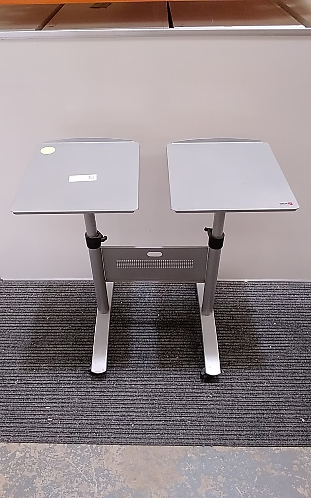 double table desk stand adjustable heights