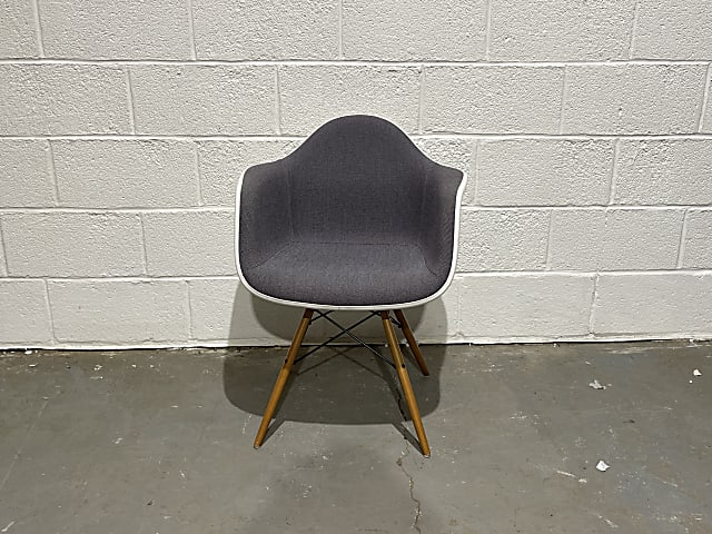 Vitra fibreglass DAW bucket chair fabric seat