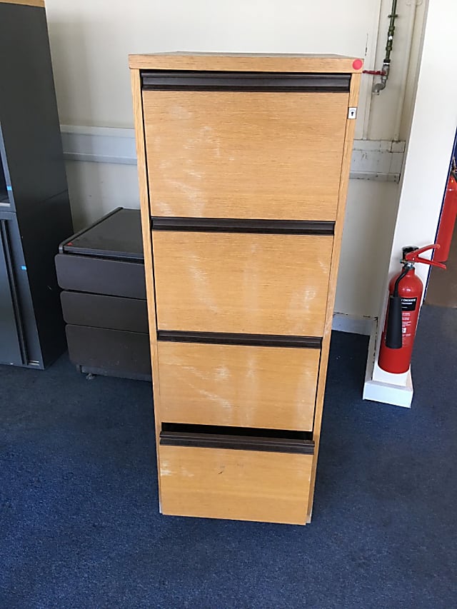 Wooden filing cabinet