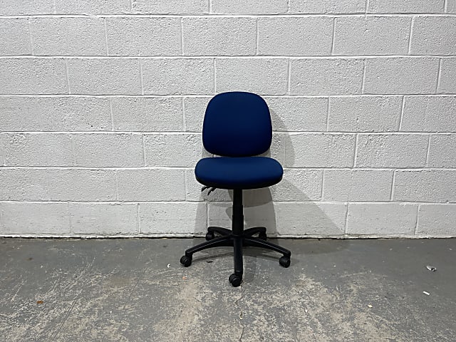 Blue operator low back chair