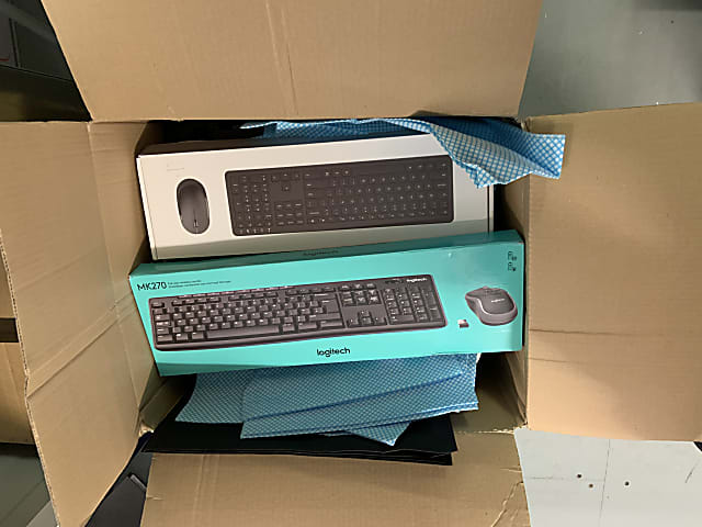 Boxes of IT equipment