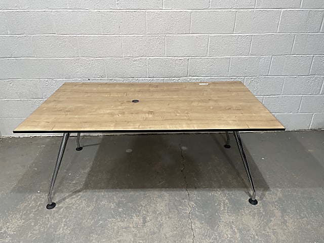 Rectangular brown meeting table