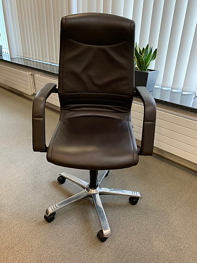 Brown high back conference chairs