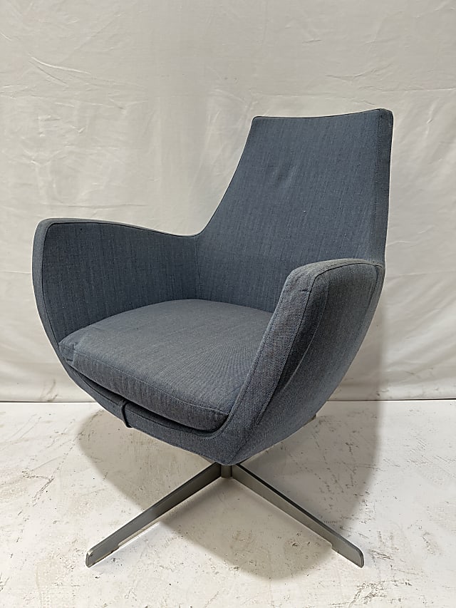 Connection MAE High Back Chair with 4 Star Base Light Blue