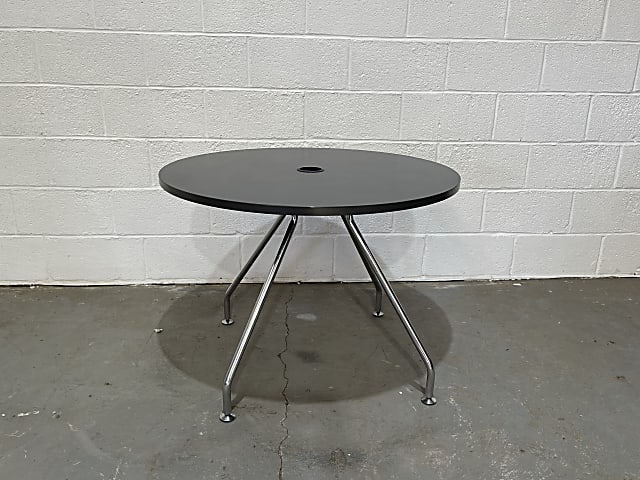 Round grey coffee meeting table