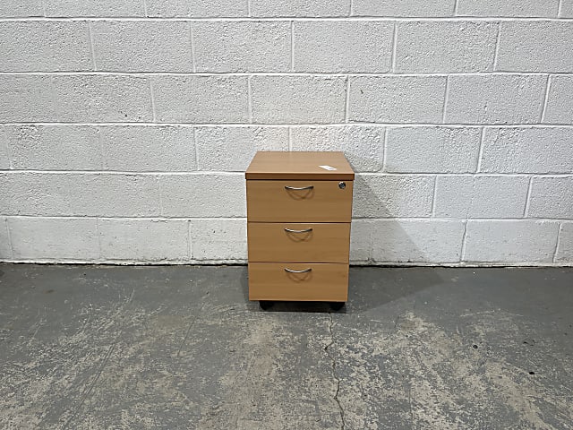 3 drawer wooden pedestal 