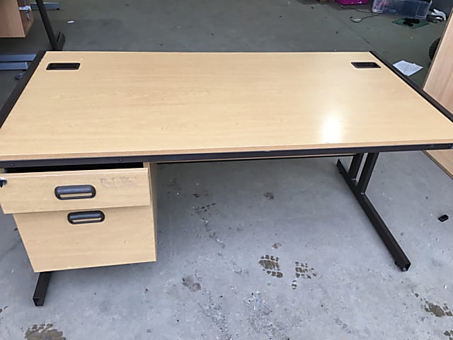 Desk with built in drawers