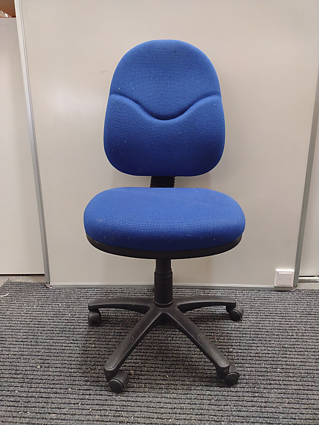 Blue operator chair 