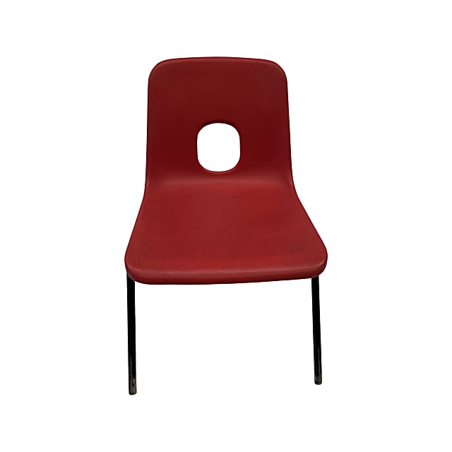 Stackable red high school chair