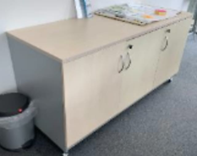 Three door, lockable, loop handle Cabinet