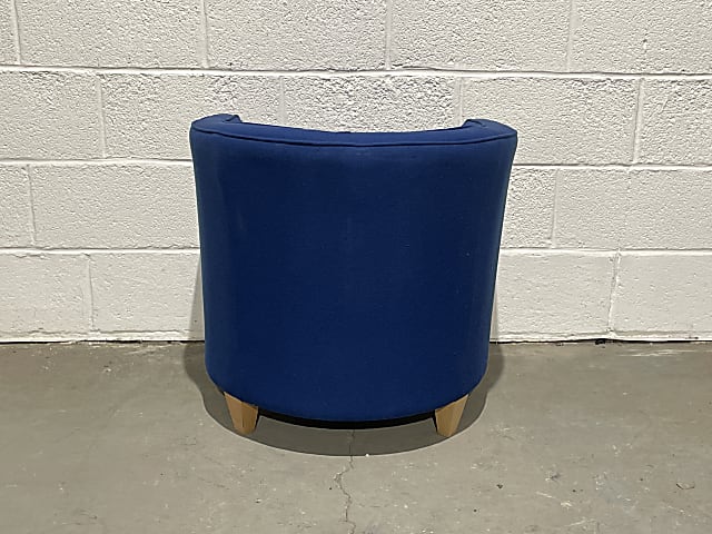 Blue Fabric Tub Sofa Chair 