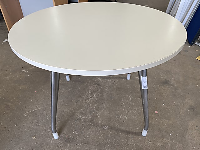 Herman miller round white meeting Table 100cm