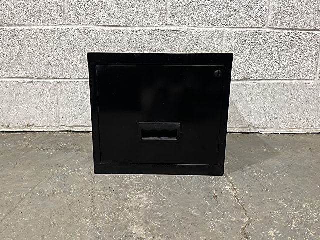 Single drawer black metal filing Cabinet 