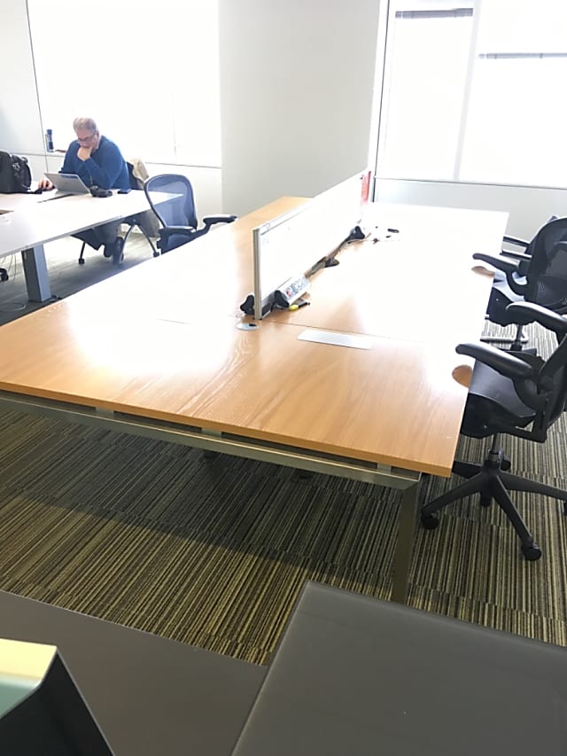 Large meeting room table 4 person workstation