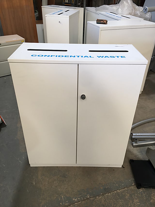 confidential paper documents waste disposal cabinet