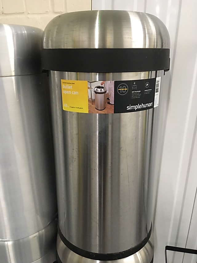 Simplehuman 60L chrome bin