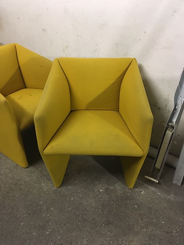 Fabric padded armchair