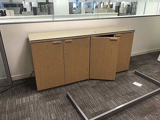 brown wooden cabinet with mirror