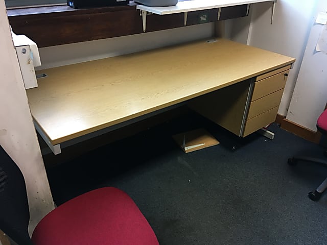 Large office desk with drawers