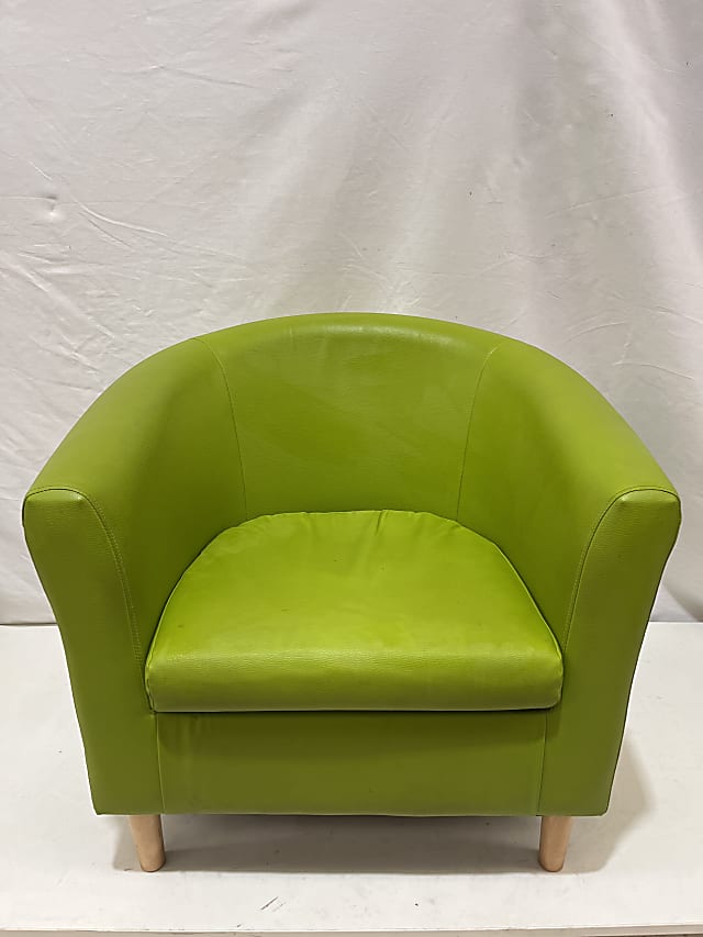 Green leather Tub chair