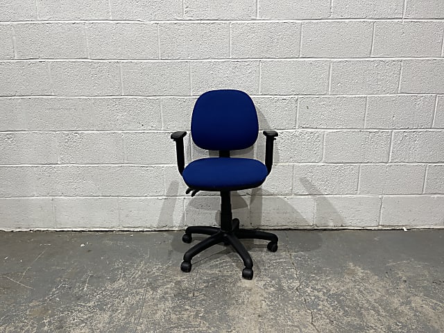 Small back blue chair