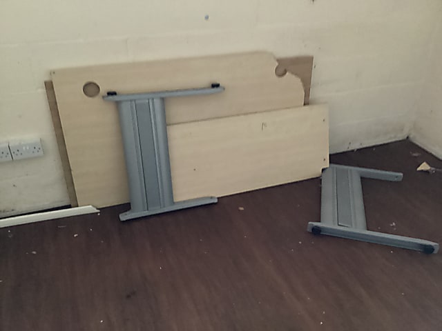 Damaged desk