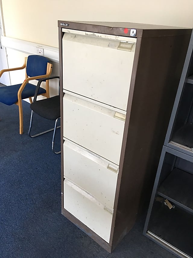 Metal filing cabinet