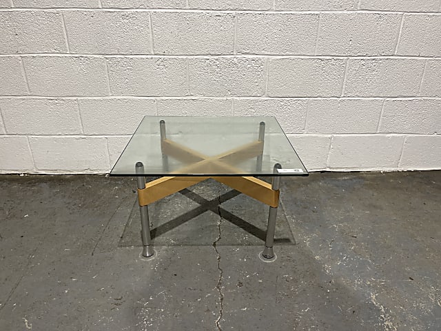 Glass coffee table square
