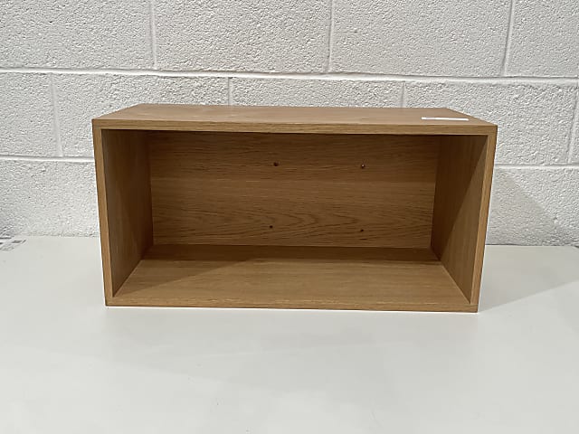 brown wooden shelf box