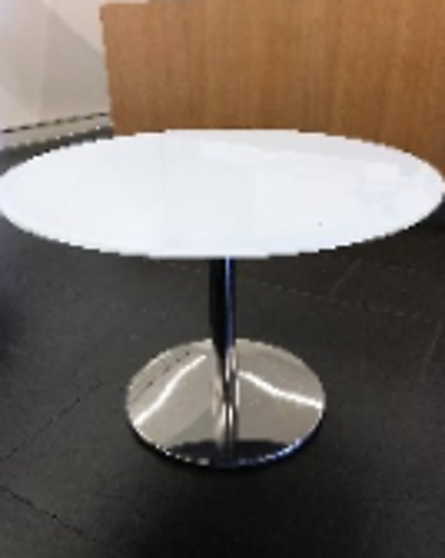 Low Level Opaque Glass Top Table