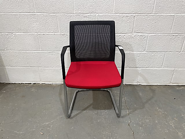 Orangebox Workday sled base red Chair