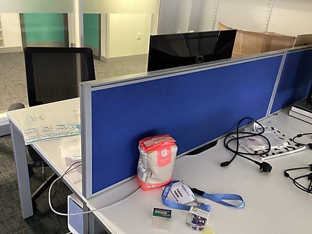 Blue Desk Divider