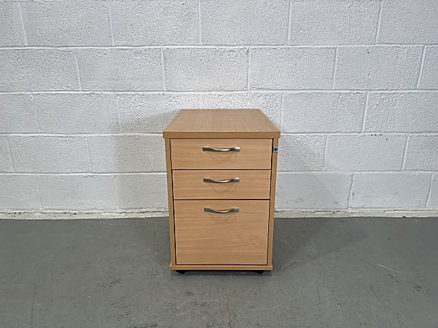 3 drawer wooden pedestal 