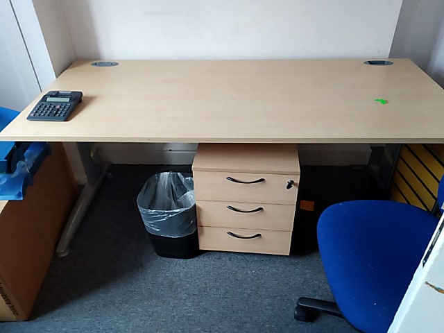 brown wooden desk