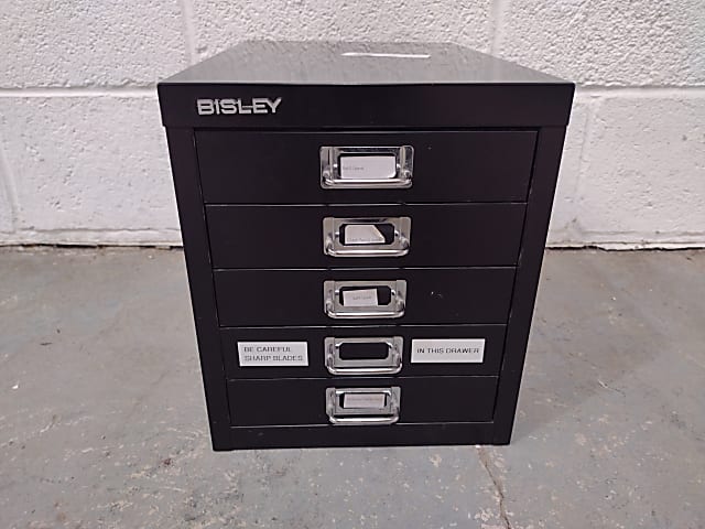 Black multi drawer paper storage filing cabinet