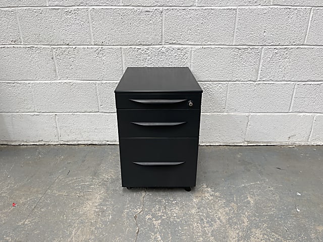 Premium Mobile Pedestal File Drawer, Black