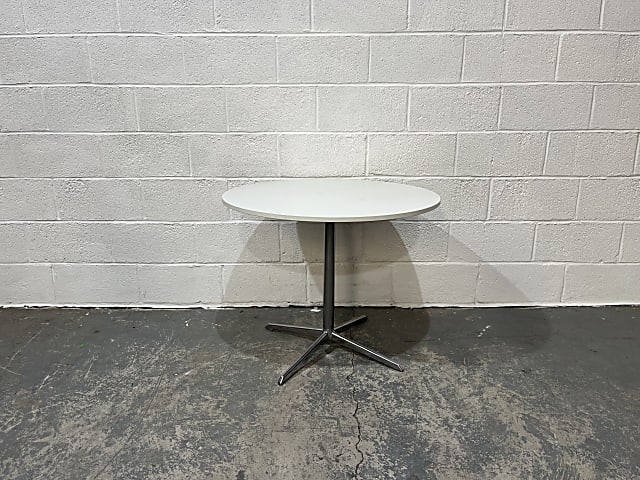 Round White Coffee Canteen Table